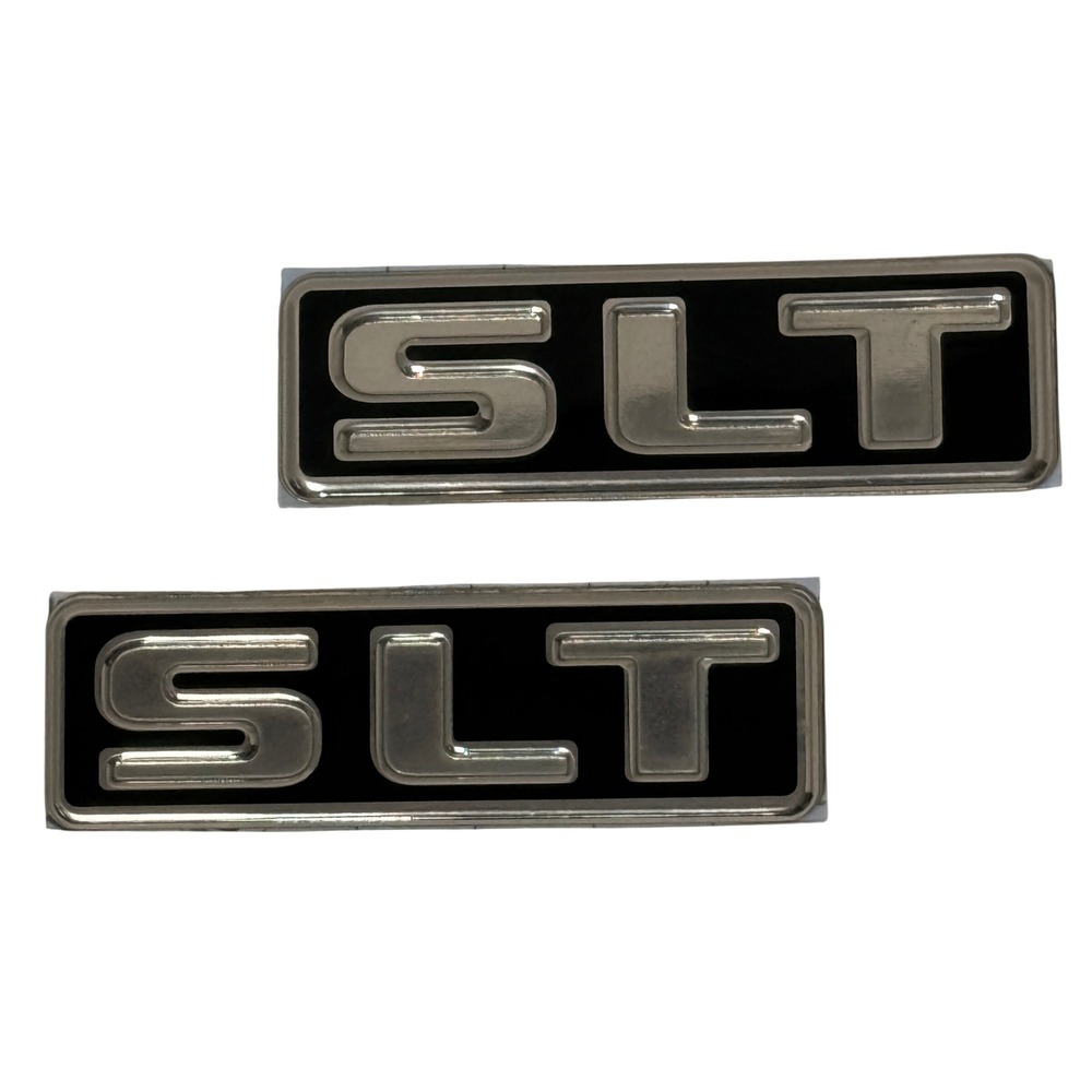 2pc SLT Emblem Badge Nameplate for GMC Sierra Yukon Chevrolet Silverado Tahoe *